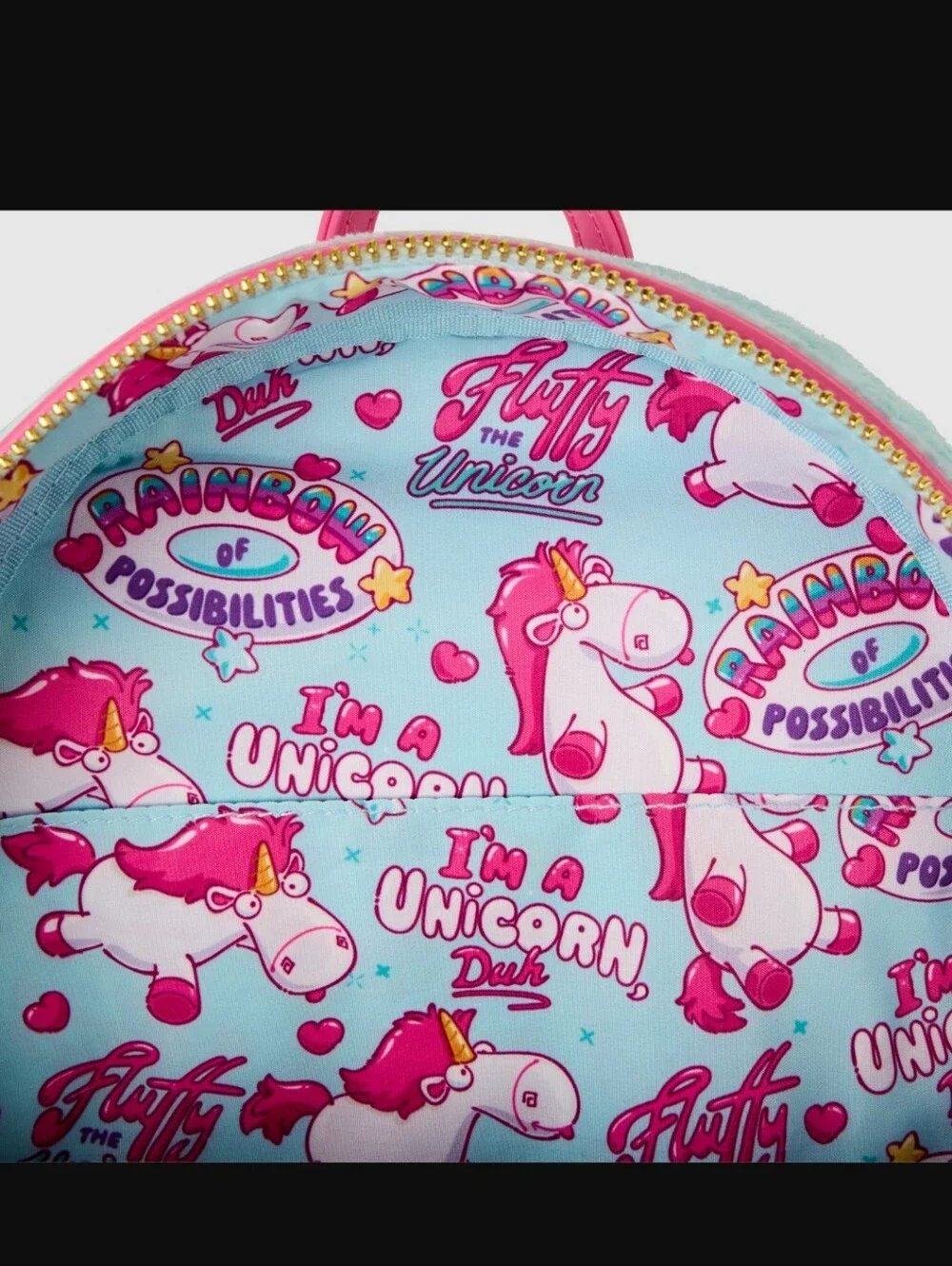 Loungefly Minions Fluffy Unicorn Costume Plush Mini Backpack